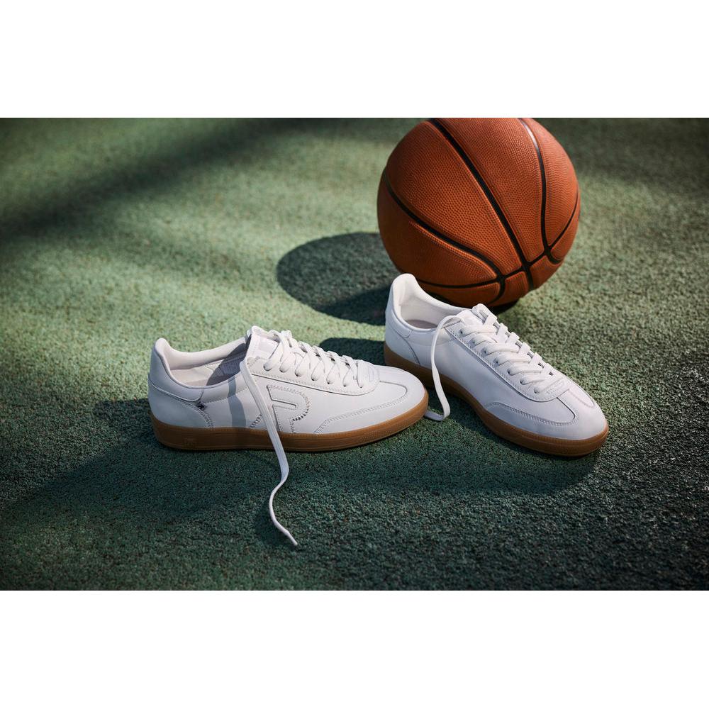 Rieker U2200-80 Mens White Leather Lace Up Trainers