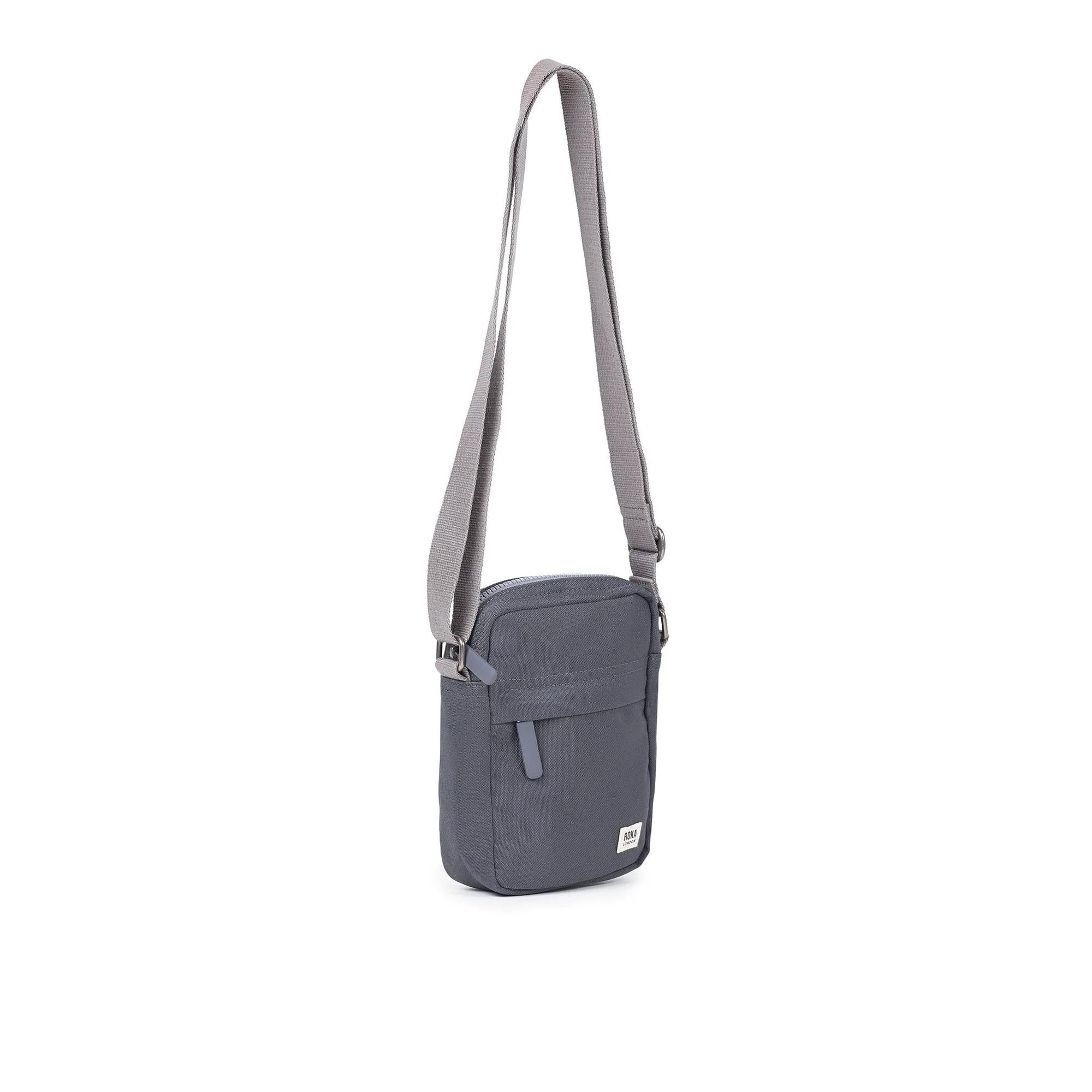 Roka Bond Faded Black Recycled Canvas Crossbody Bag, one size, stylish and eco-friendly accessory with adjustable strap.