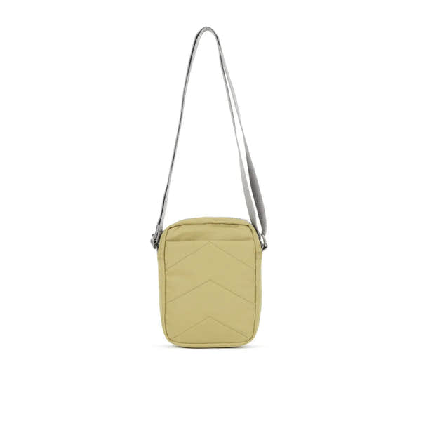 Roka Bond Khaki Recycled Canvas Crossbody Bag, one size, lightweight with front pockets and adjustable strap.
