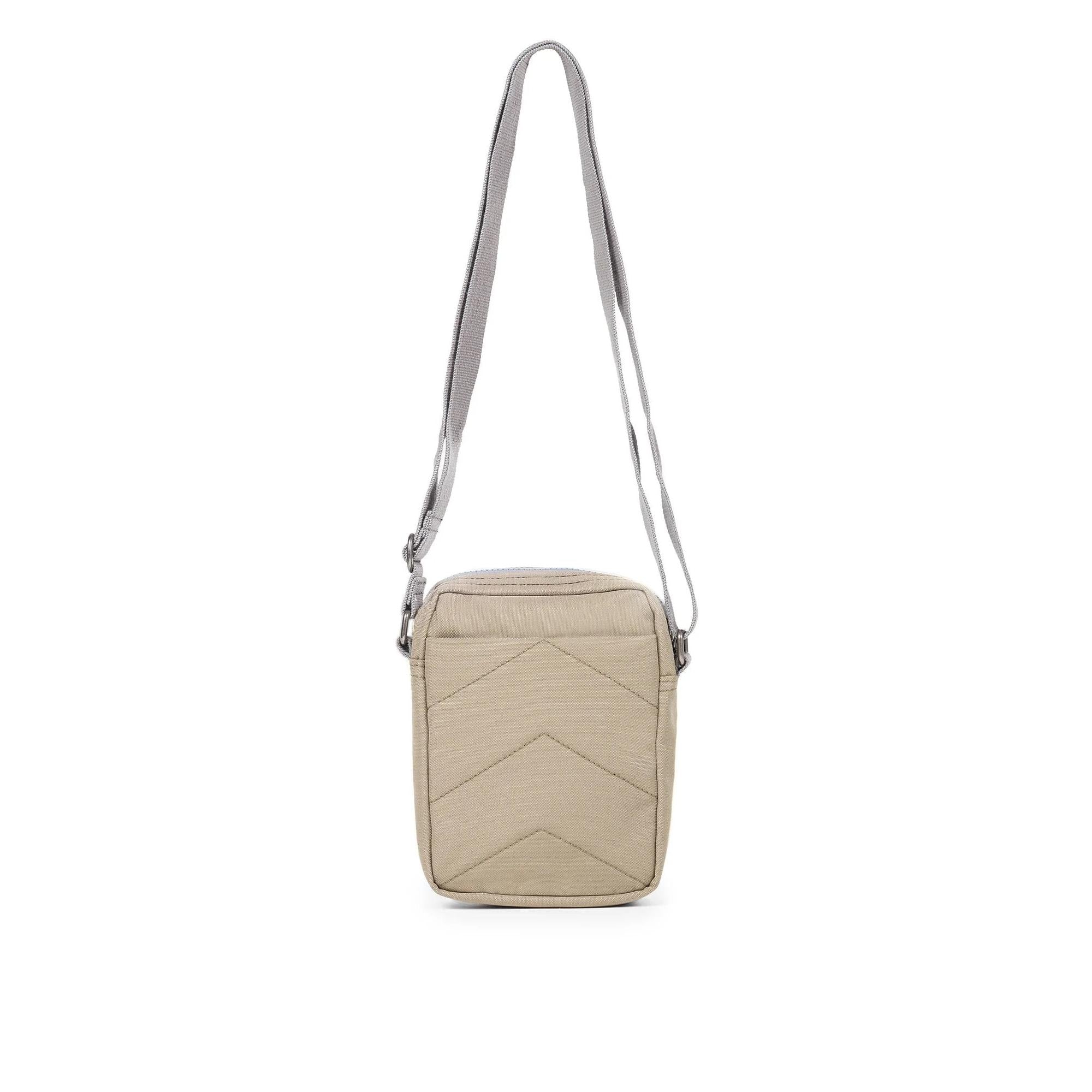 Roka Bond Taupe recycled canvas crossbody bag with adjustable strap, one size.