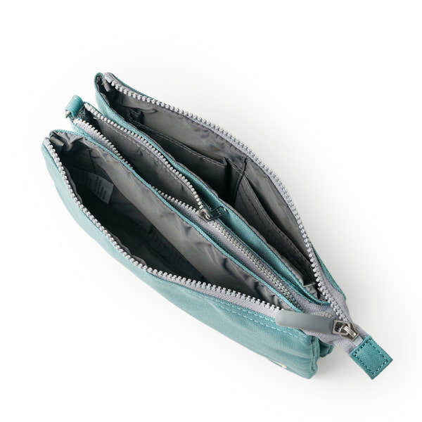 Roka Carnaby Crossbody XL Sage Recycled Canvas-elevate your sole