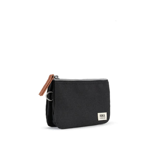 Roka Carnaby Purse in Black Ash Recycled Canvas