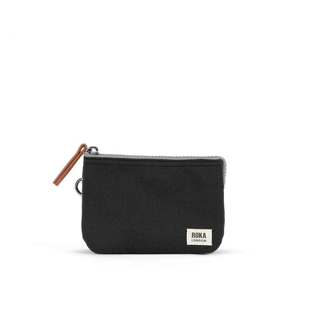 Roka Carnaby Purse in Black Ash Recycled Canvas