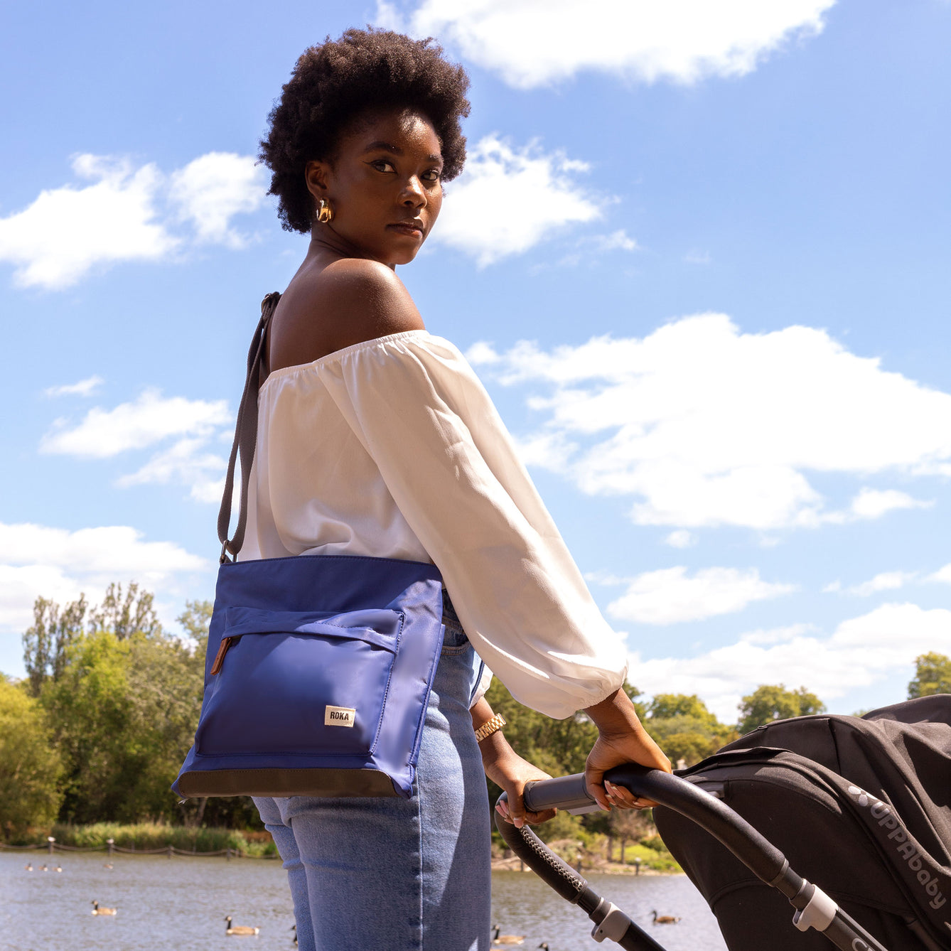 Roka Kennington B Crossbody Recycled Nylon Avocado-elevate your sole