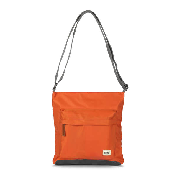 Roka Kennington B Crossbody Recycled Nylon Burnt Orange-elevate your sole