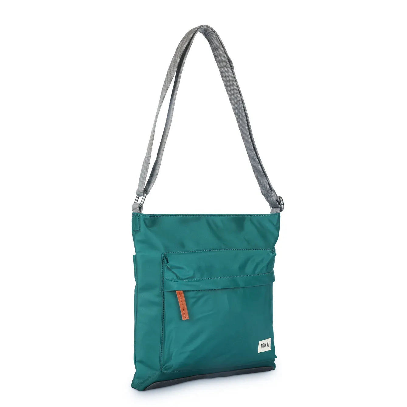 Roka Kennington B Crossbody Recycled Nylon Teal-elevate your sole