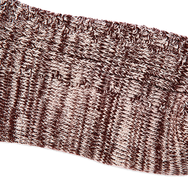 Roka Wallace Crew Socks for Women in Coco — knit texture close-up.