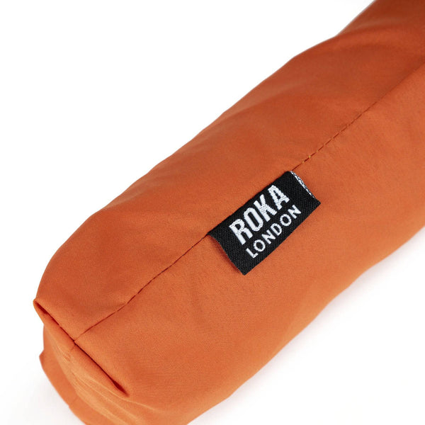 Roka Waterloo Recycled Polyester Umbrella Burnt Orange/Black-elevate your sole