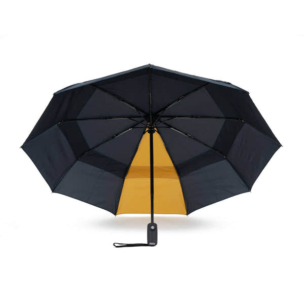 Roka Waterloo Recycled Polyester Umbrella Midnight/Corn-elevate your sole
