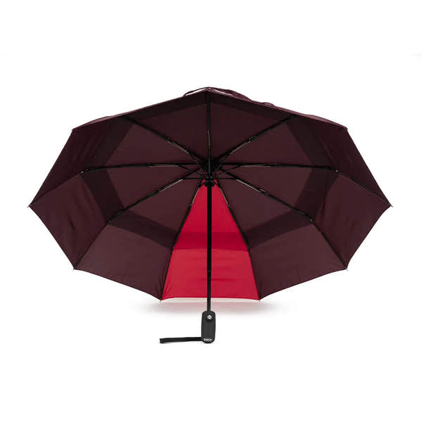 Roka Waterloo Recycled Polyester Umbrella Plum/ Cranberry-elevate your sole