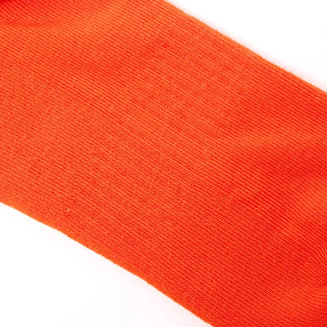 Roka Wembley Cotton Socks in Jaffa Orange, vibrant knit design, breathable cotton material, unisex casualwear.