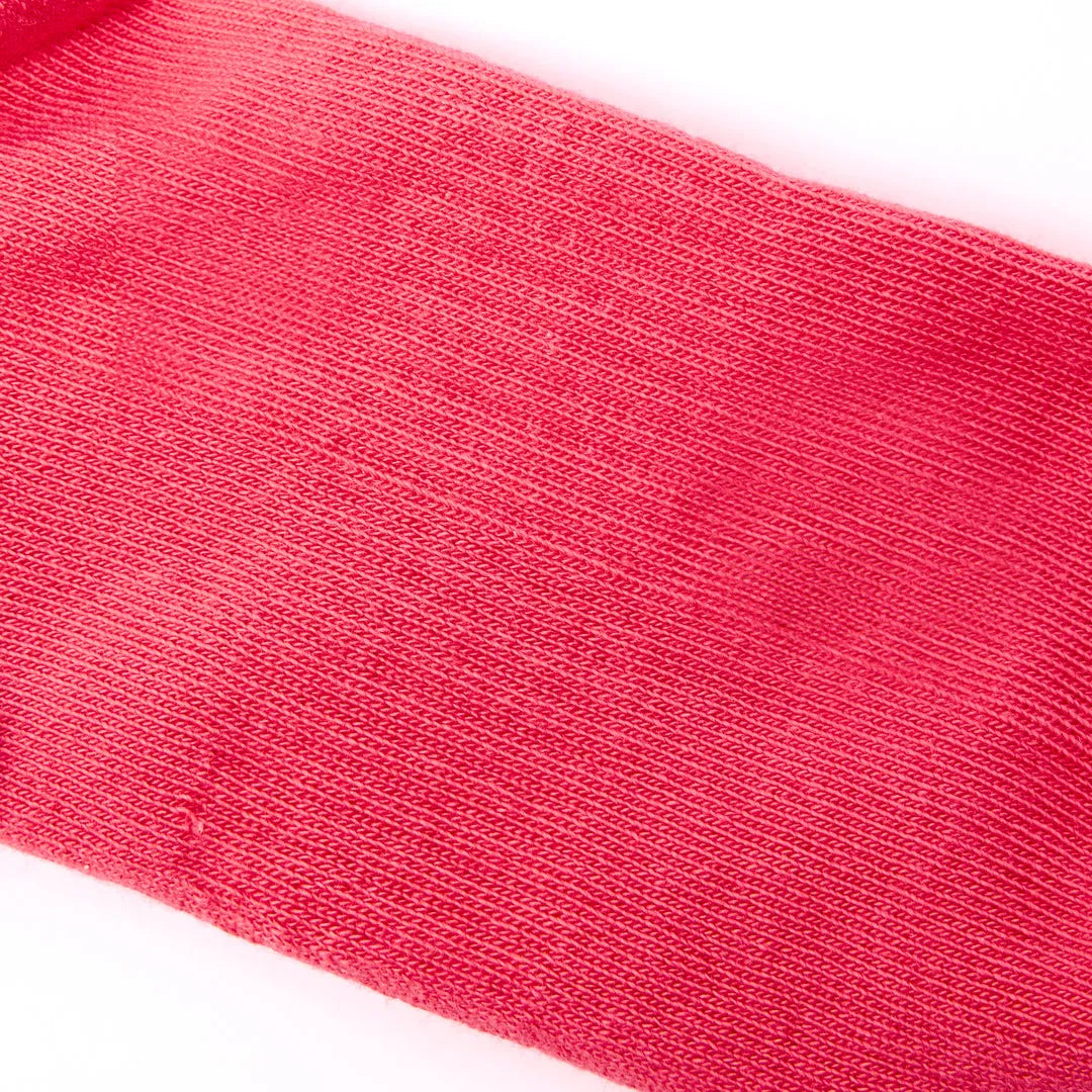 Roka Wembley Cotton Socks in Sugar Coral, close-up of pink breathable, textured fabric for comfortable casual wear.