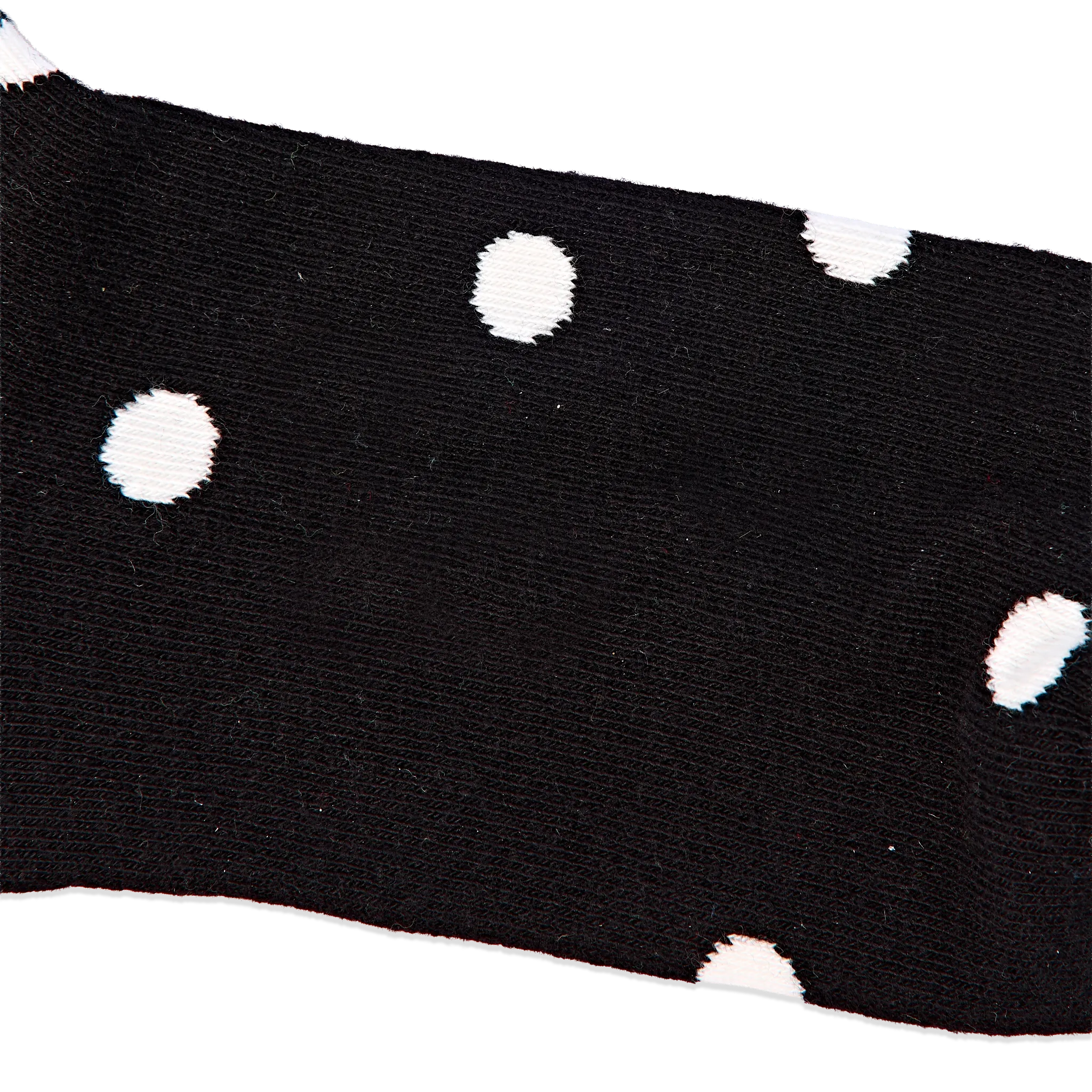 Roka Wembley Ankle Socks for Women in Black Dot — dot pattern close-up.