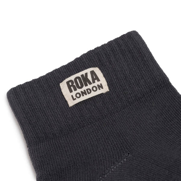 Roka London women's oversized black organic cotton hoodie, faded black, one size.
