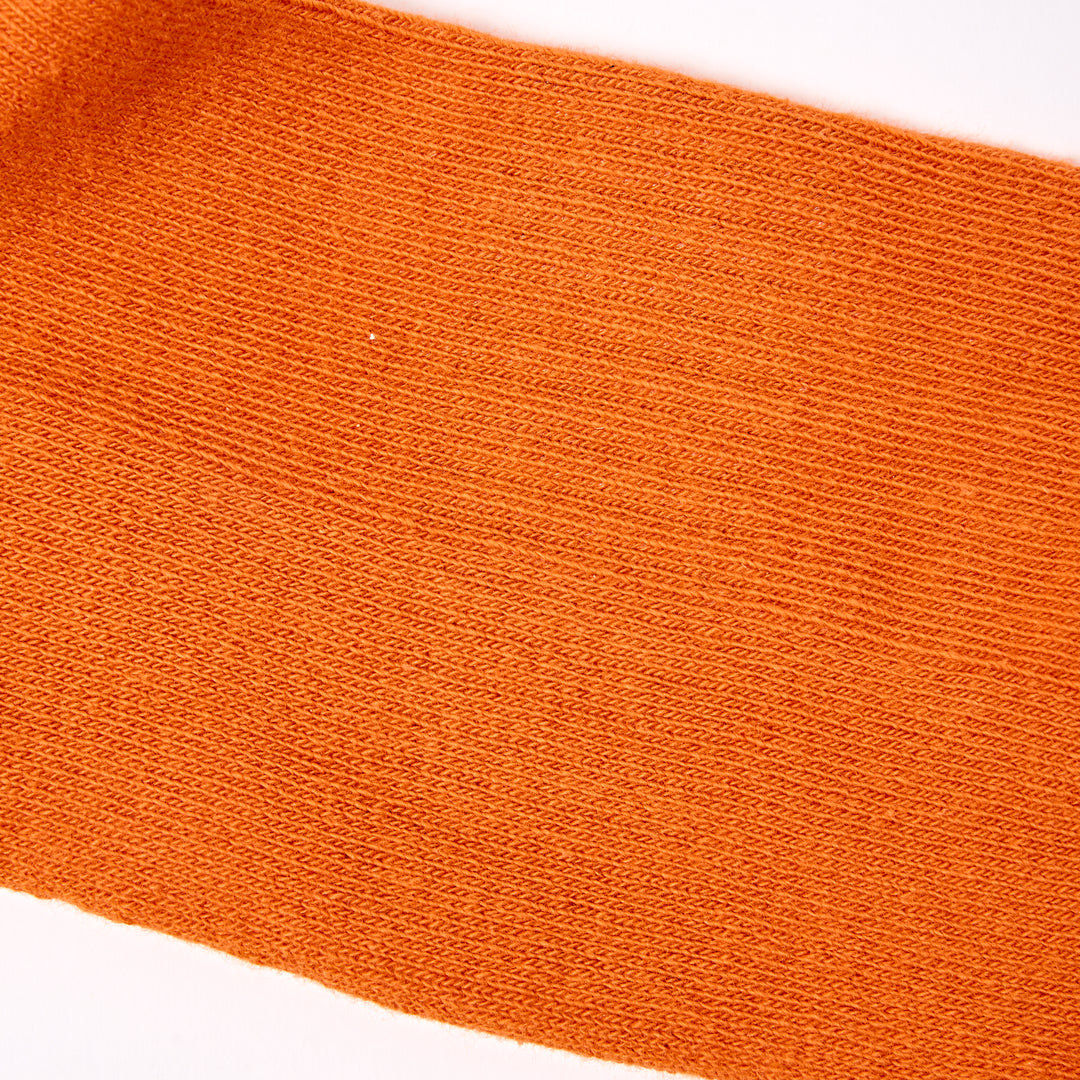 Roka Wimbledon women's cotton crew sock in burnt orange, one size, textured knit, stylish and comfortable athletic footwear accessory.