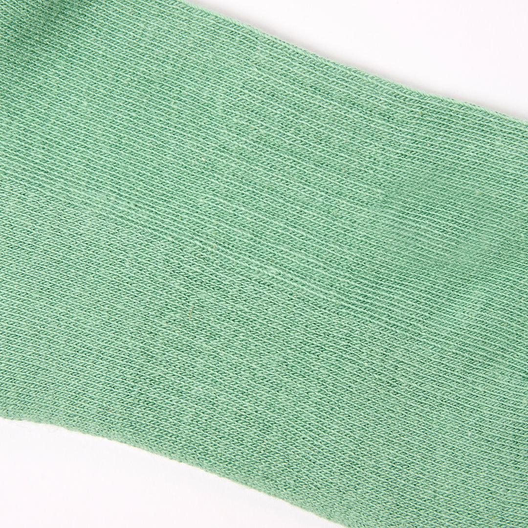 Roka Wimbledon Ladies Cotton Crew Sock in Matcha green, one size, lightweight, breathable, casual athletic style.