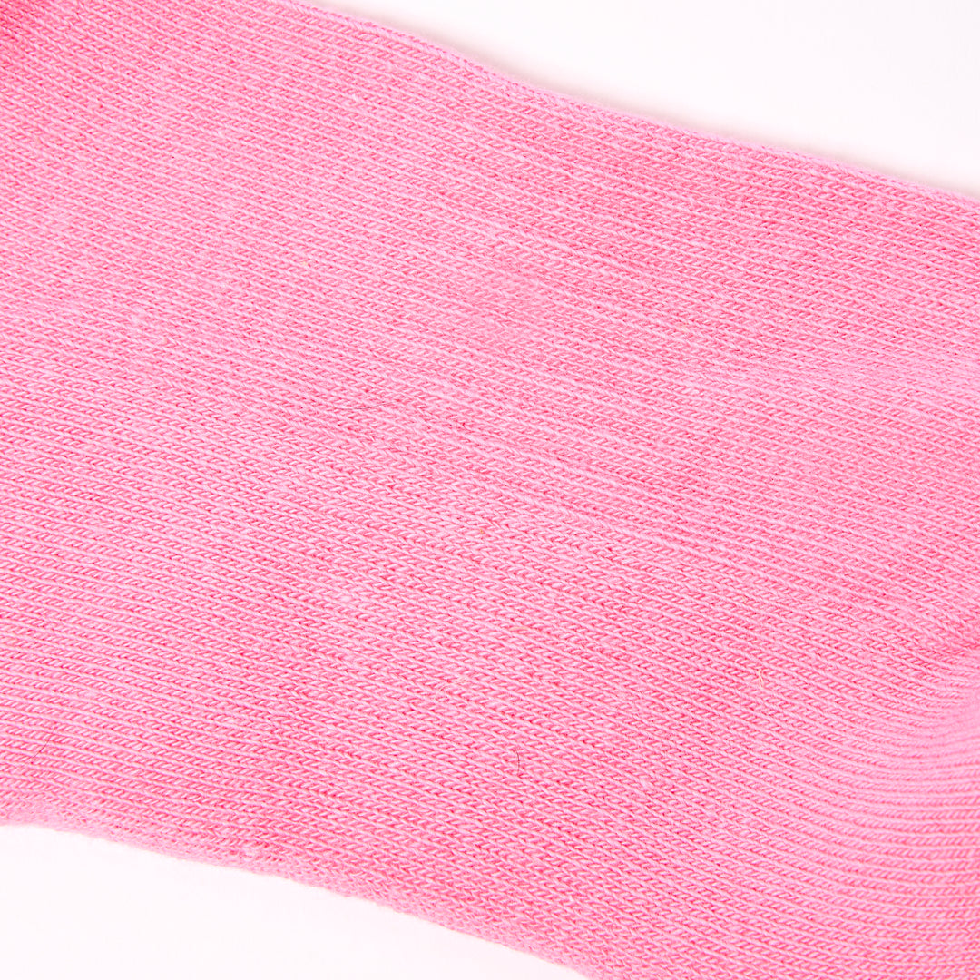 Roka Wimbledon women's cotton crew sock in pink with floral carnation design, one size, breathable and comfortable.