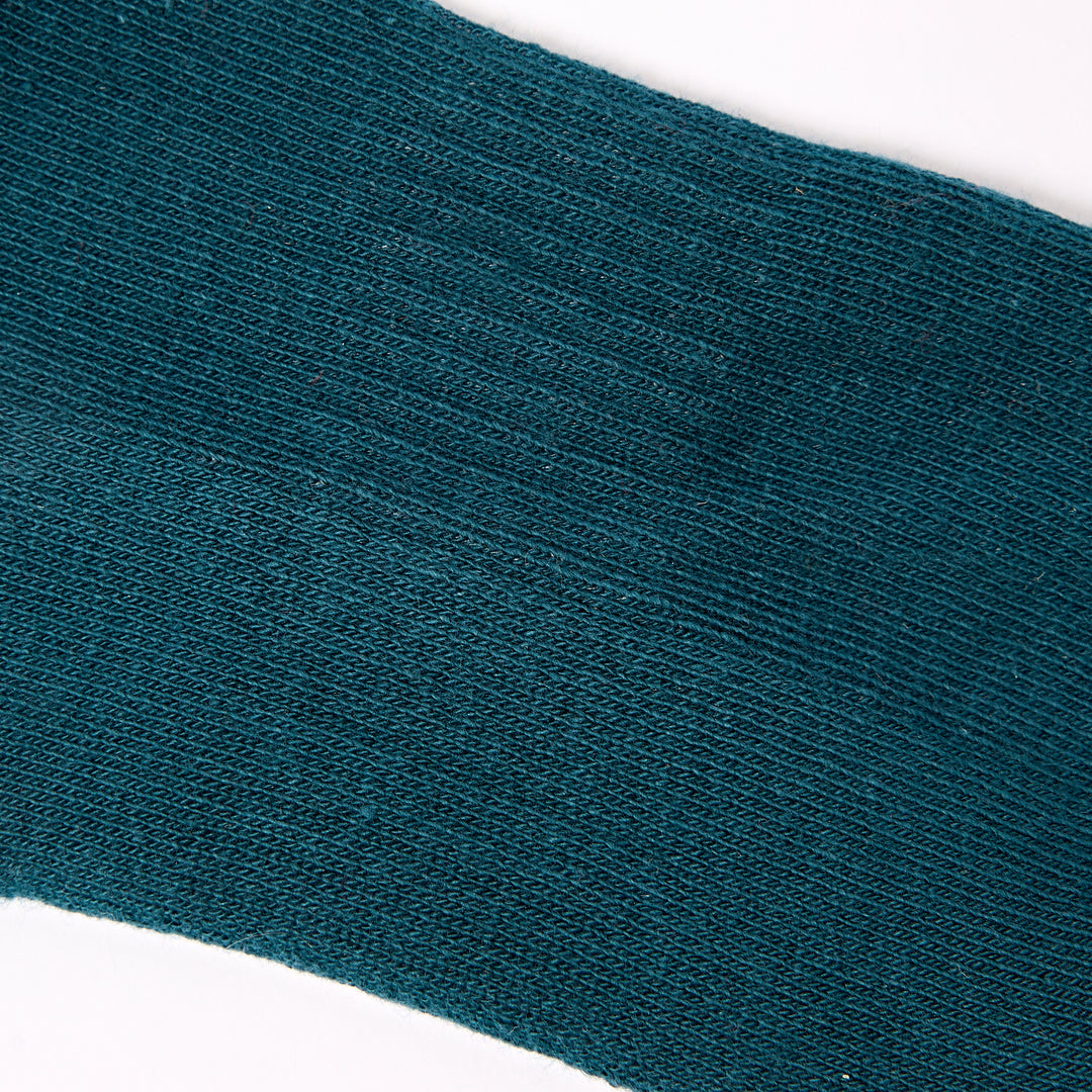 Roka Wimbledon ladies cotton crew sock in teal, one size, breathable knit fabric, comfortable athletic sock for women.