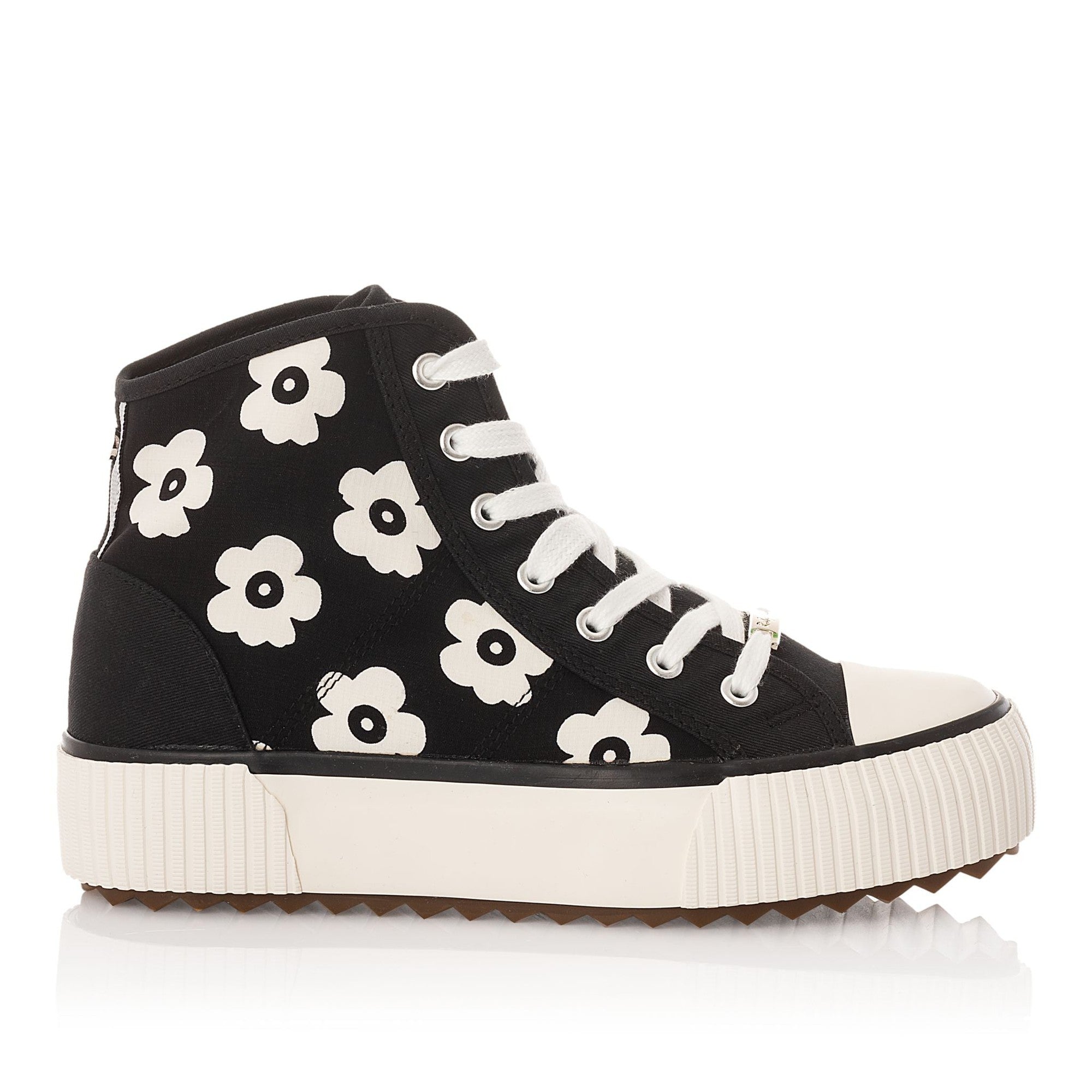 Ruby Shoo Cassie Ladies Black Dasiy Textile Vegan Lace Up Ankle Boots-elevate your sole