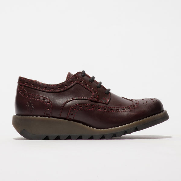 Fly SIIP362FLY Ladies Rug Wine Leather Lace Up Brogues