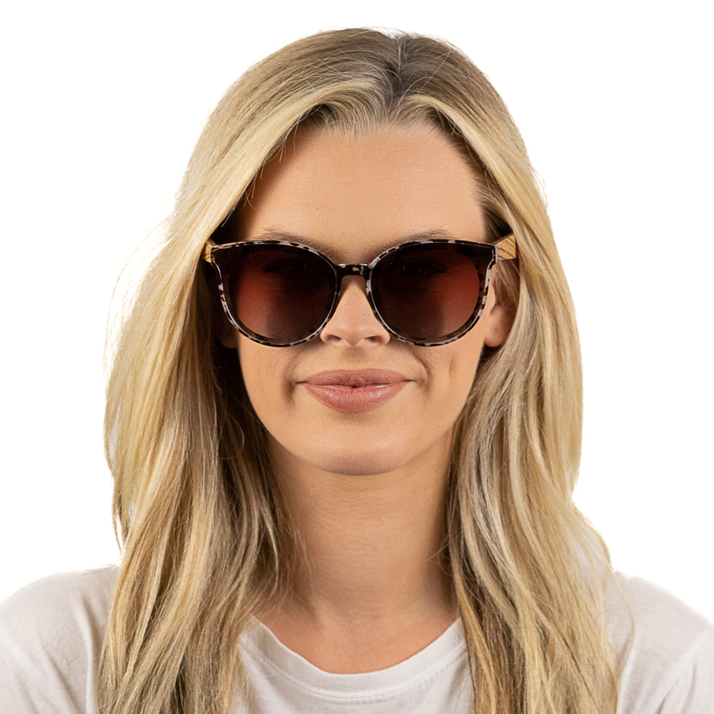 SOEK Bella Ivory Tortoise Black Graduated Lens Walnut Arms-elevate your sole