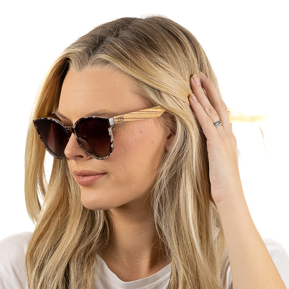 SOEK Bella Ivory Tortoise Black Graduated Lens Walnut Arms-elevate your sole