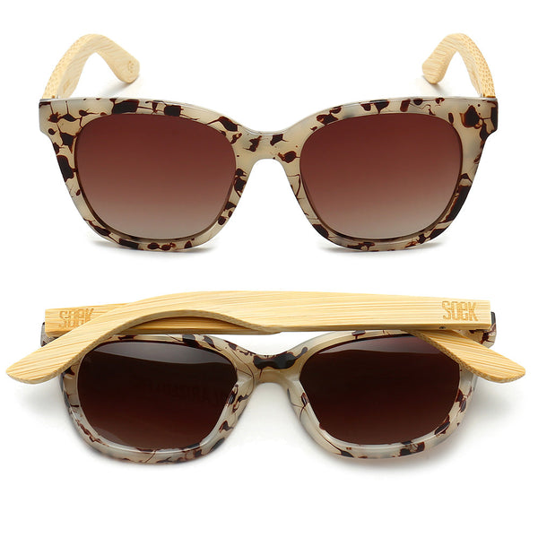 SOEK Lila Grace Ivory Tortoise Graduated Brown Lens White Maple Arms-elevate your sole