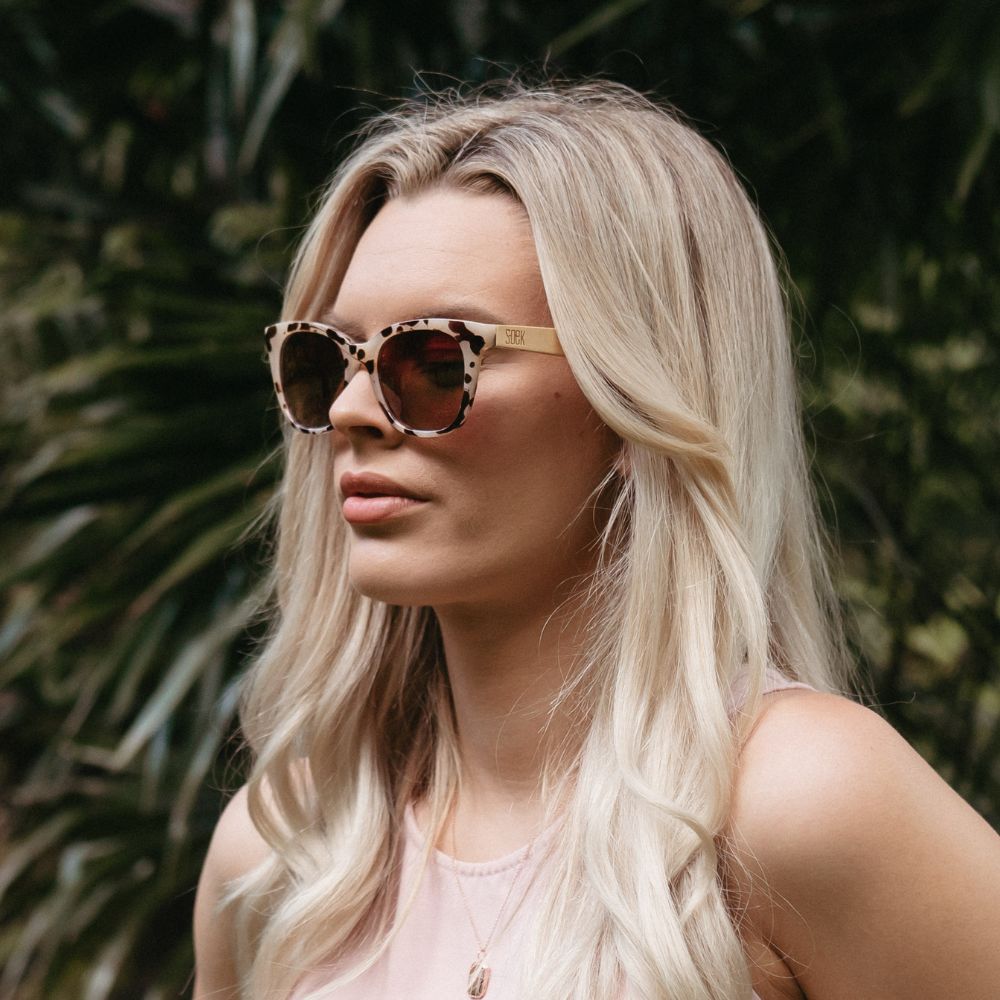 SOEK Lila Grace Ivory Tortoise Graduated Brown Lens White Maple Arms-elevate your sole