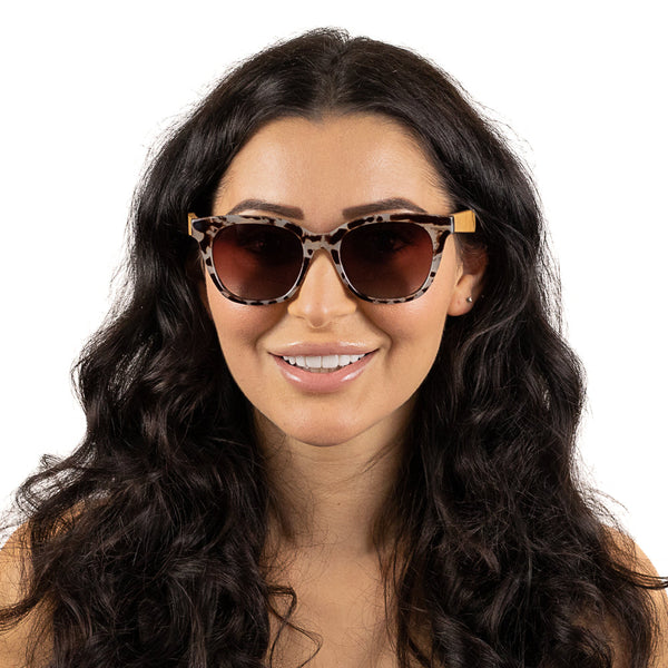 SOEK Lila Grace Ivory Tortoise Graduated Brown Lens White Maple Arms-elevate your sole