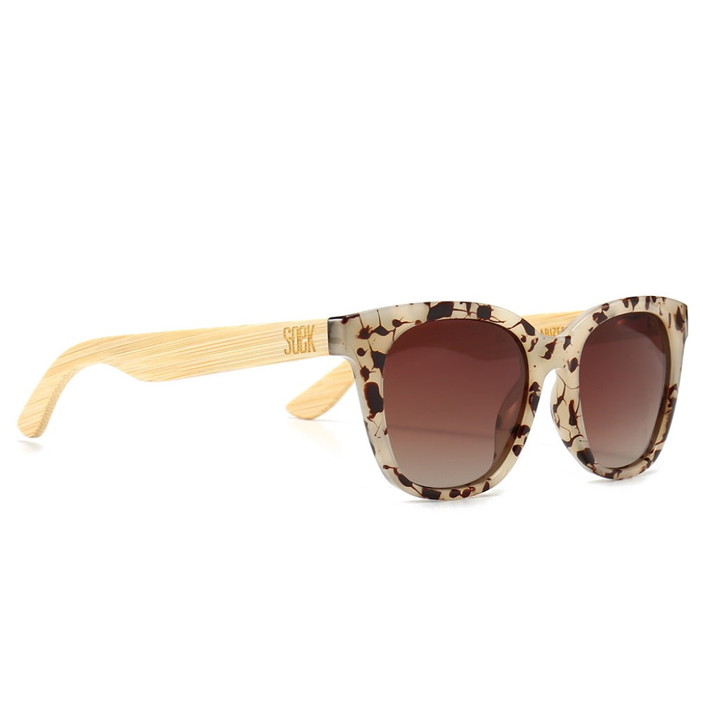 SOEK Lila Grace Ivory Tortoise Graduated Brown Lens White Maple Arms-elevate your sole