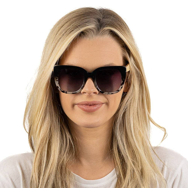 SOEK Riviera Black Ivory Tortoise Black Gradient Lens White Maple Arms-elevate your sole