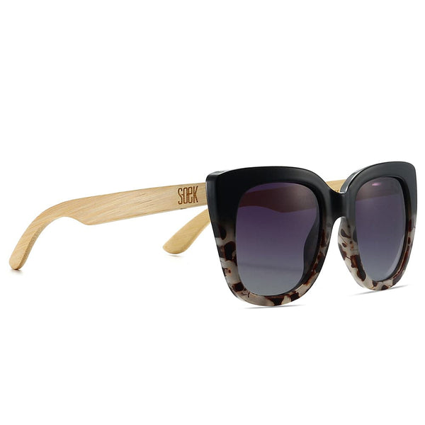 SOEK Riviera Black Ivory Tortoise Black Gradient Lens White Maple Arms-elevate your sole