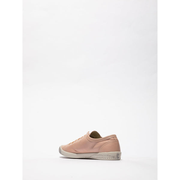 Softinos ISLA154SOF Ladies Nude Pink Textile Lace Up Trainers