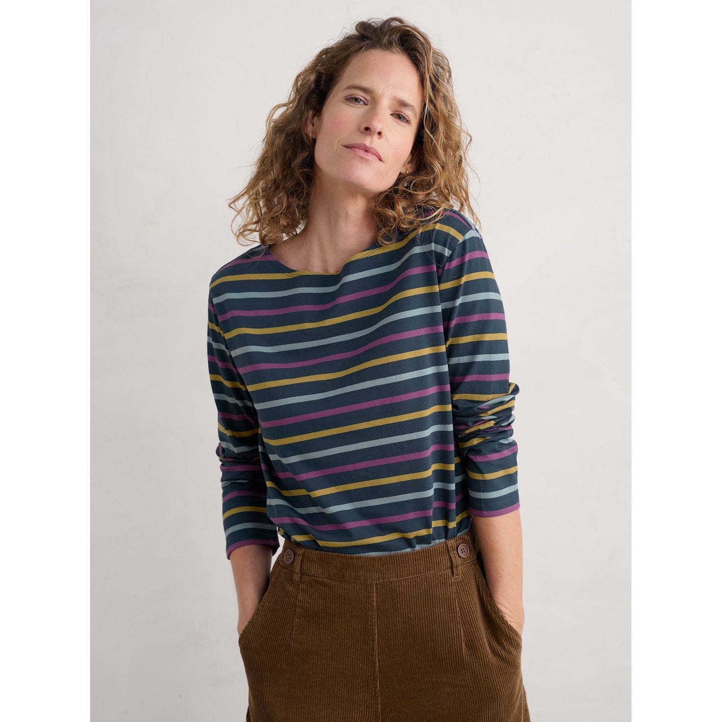 Seasalt Ladies Sailor Shirt Tri Breton Aniseed Maritime