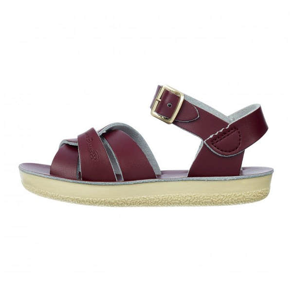 Salt-Water Swimmer Childrens Claret Leather Sandals - elevate your sole