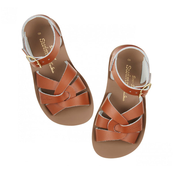 Salt-Water Swimmer Childrens Tan Leather Sandals - elevate your sole