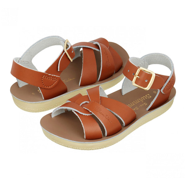 Salt-Water Swimmer Childrens Tan Leather Sandals - elevate your sole