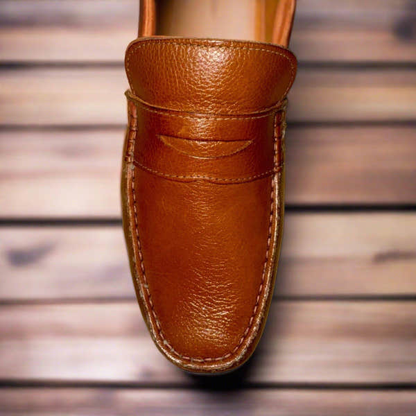 Savelli 33250 Mens Tan Leather Slip On Loafers-elevate your sole