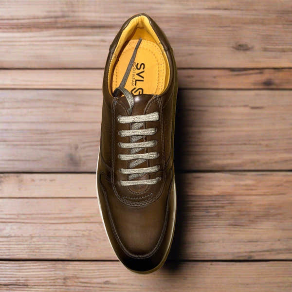 Savelli 5322 Mens Ash Brown Leather Lace Up Shoes-elevate your sole
