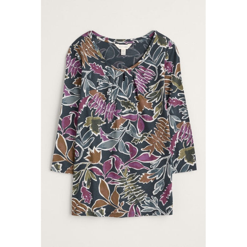 Seasalt 3/4 Appletree Top Inked Foliage Onyx-elevate your sole