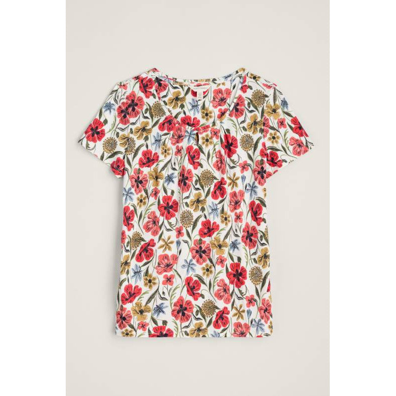 Seasalt Appletree T Shirt Folky Poppy Chalk-elevate your sole