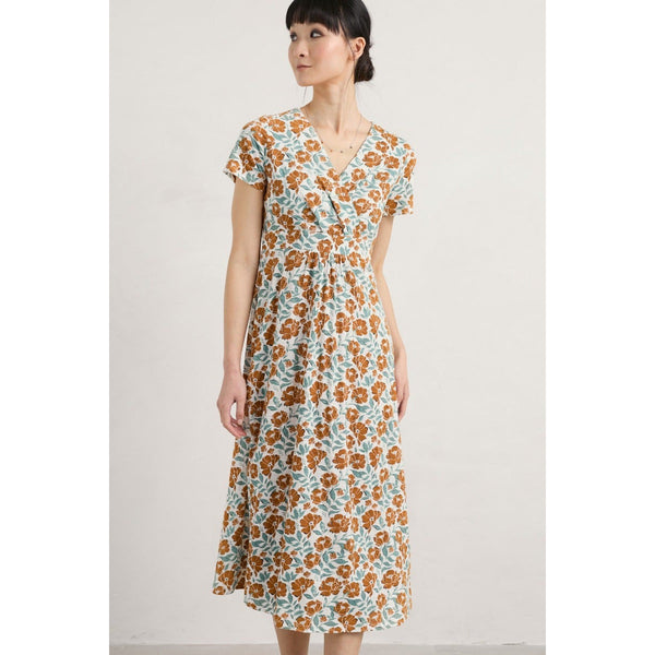 Seasalt Chapelle Dress Shadow Floral Chalk-elevate your sole
