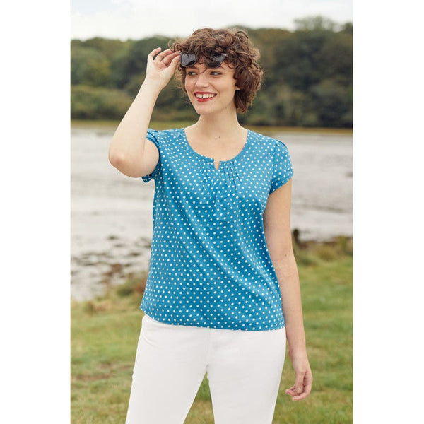 Seasalt Garden Gate Top Polka Dot Dark Paddle-elevate your sole