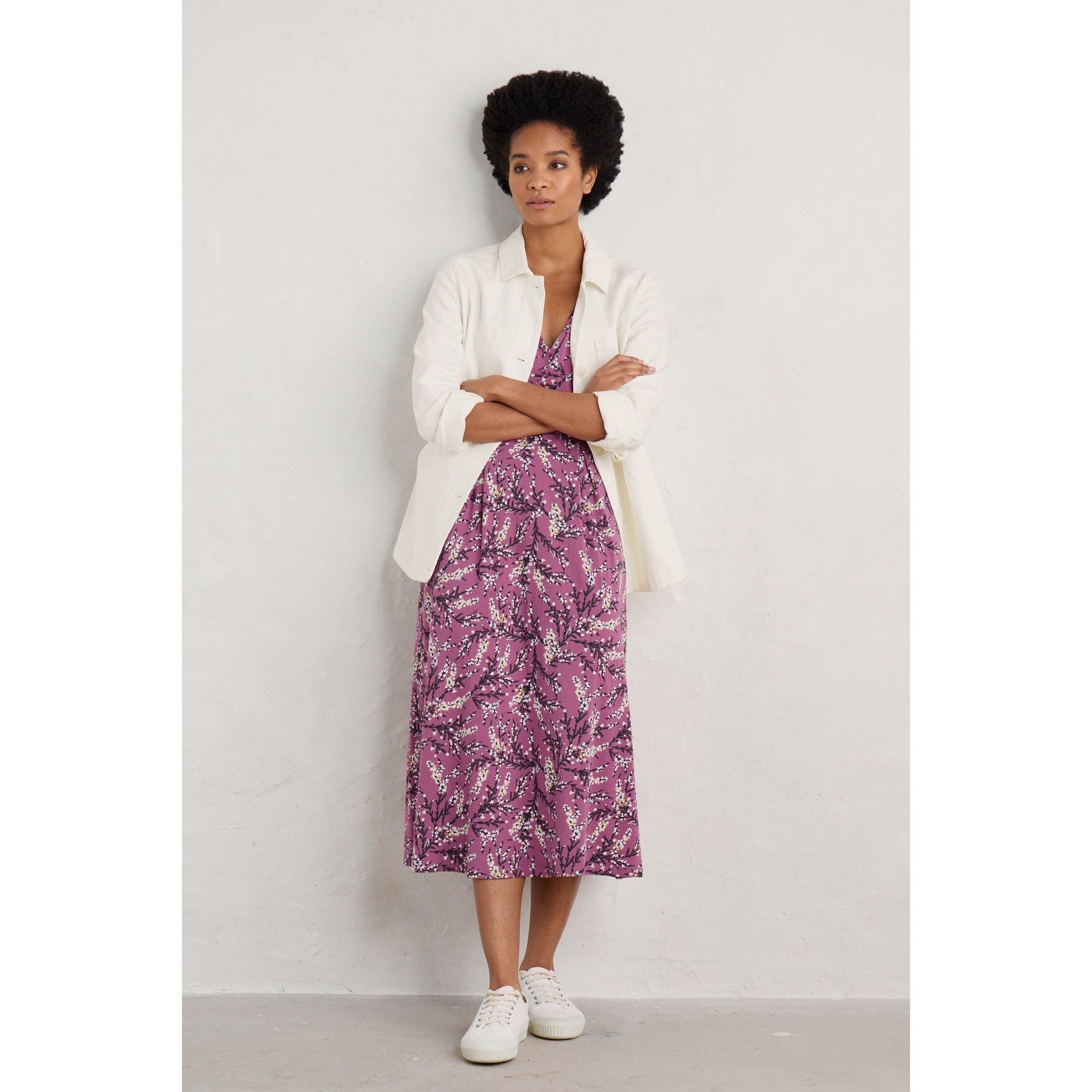 Seasalt Helena Dress Heather Sketch Buddleia-elevate your sole
