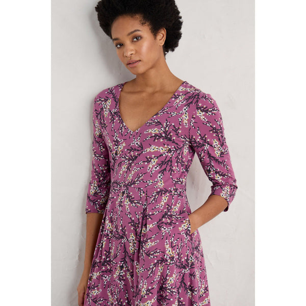 Seasalt Helena Dress Heather Sketch Buddleia-elevate your sole