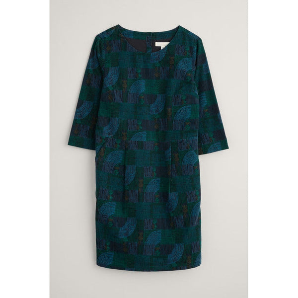 Seasalt High Key Needlecord Dress Hatched Landscape Black-elevate your sole