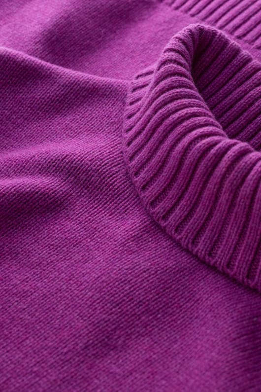 Seasalt Ladies Braque Lambswool Blend Roll Neck Jumper Wild Orchid-elevate your sole