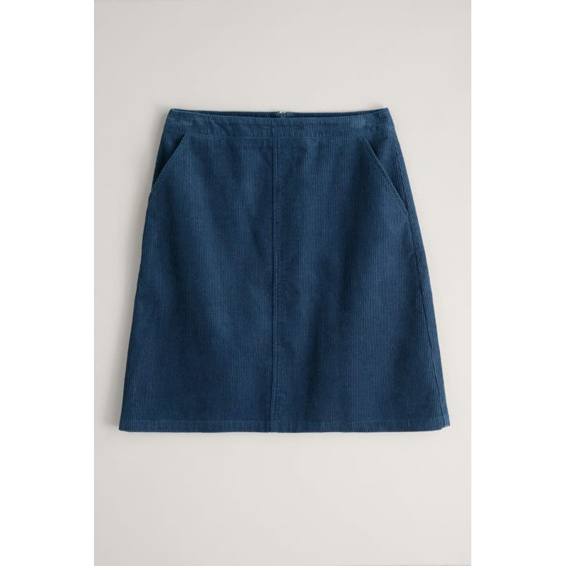 Seasalt Ladies Dovetail A-Line Corduroy Skirt Sea Cave-elevate your sole