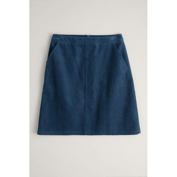 Seasalt Ladies Dovetail A-Line Corduroy Skirt Sea Cave-elevate your sole