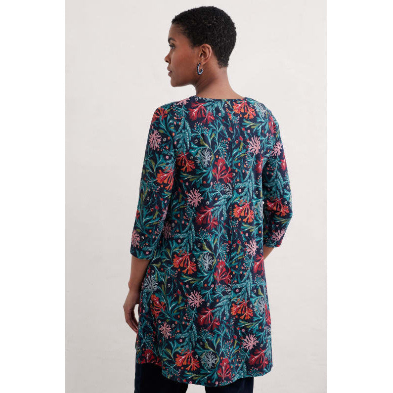 Seasalt Ladies Killiow Long Tunic Seaweed Bloom Maritime-elevate your sole